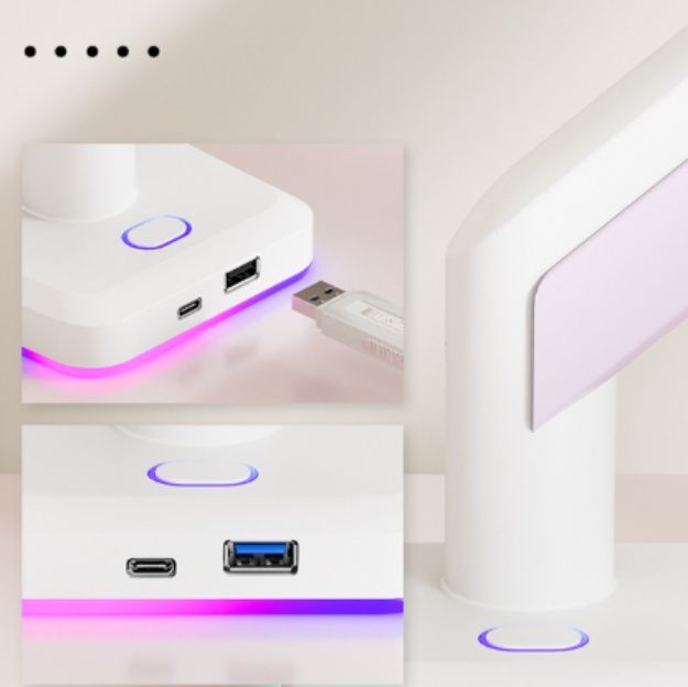 モニターアーム 多機能発光モニターアーム付き昇降式デスク