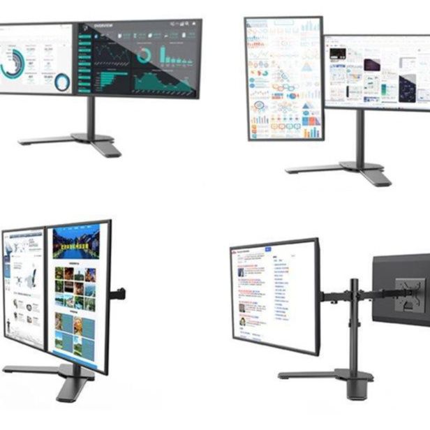 モニターアーム 二画面対応高さ調整式自立型モニターアーム