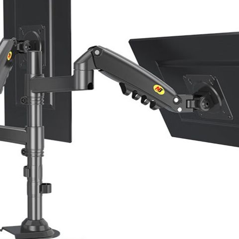 モニターアーム 二画面対応可動式縦横回転モニターアーム