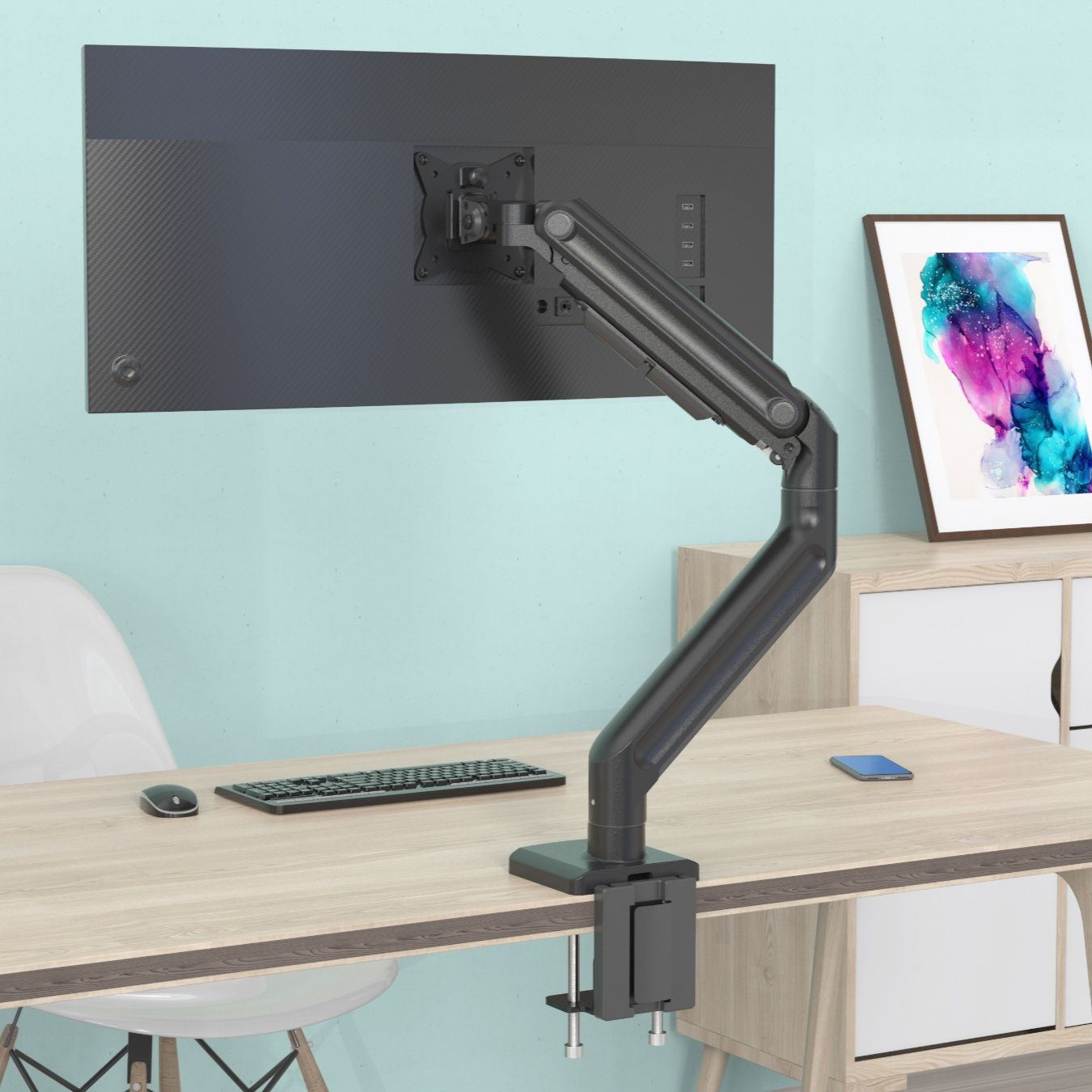 モニターアーム 多関節可動式クランプ型モニターアーム