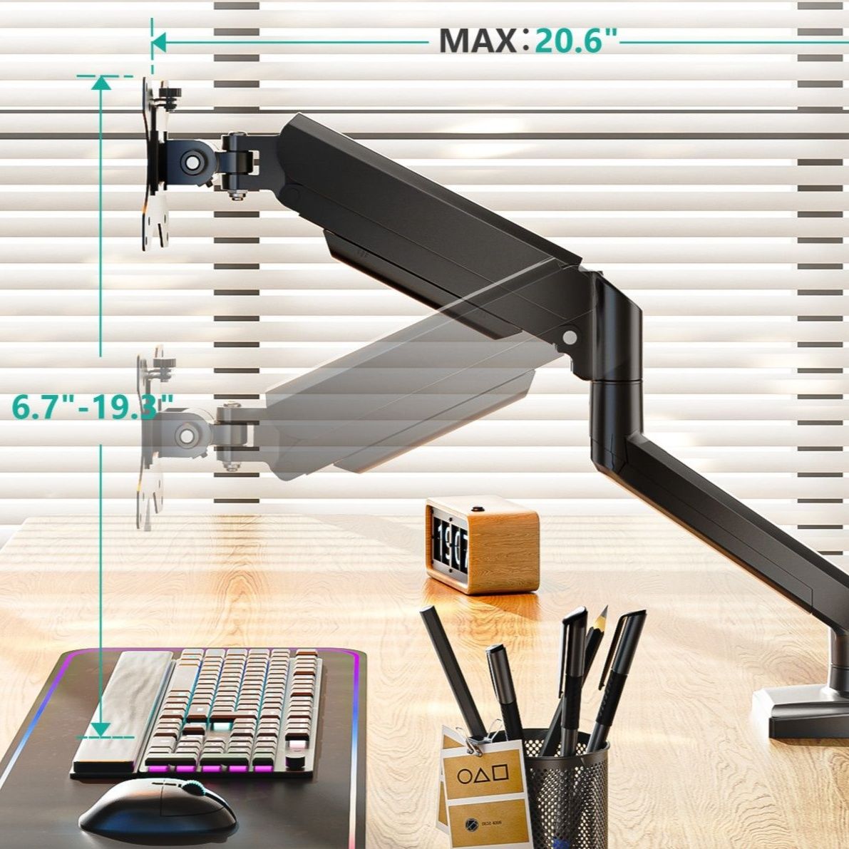 モニターアーム 単腕式可動型モニターアーム