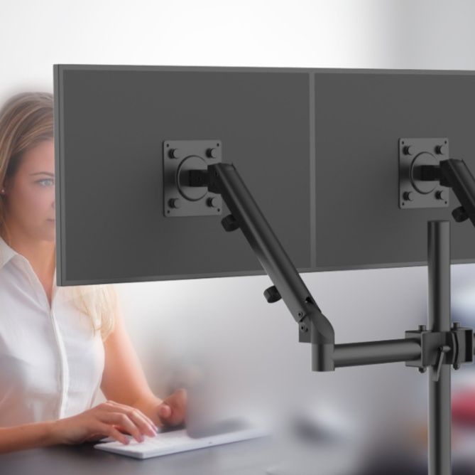 モニターアーム デュアル対応垂直可動式モニターアーム