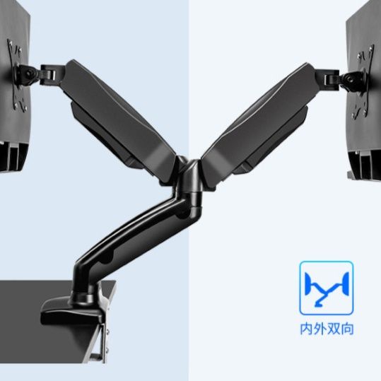 モニターアーム 双関節可動式デュアルディスプレイモニターアーム