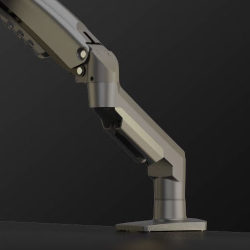 モニターアームデスク 人間工学設計単軸式モニターアーム