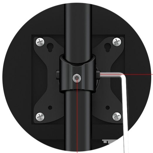 モニターアームデスク 縦横回転対応単軸式自立型モニタースタンド