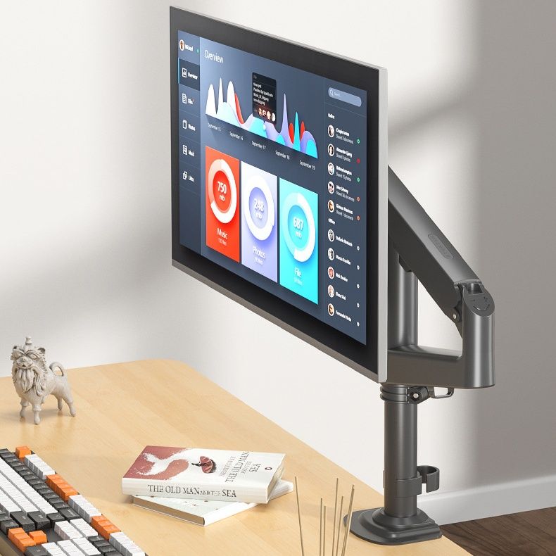 モニターアーム 昇降式多関節モニターアーム デスク固定型