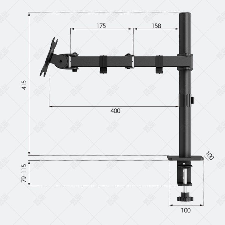 モニターアーム 多関節式単画面用昇降対応