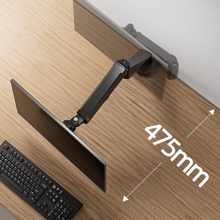 モニターアームデスク 多関節可動式単画面用取付型