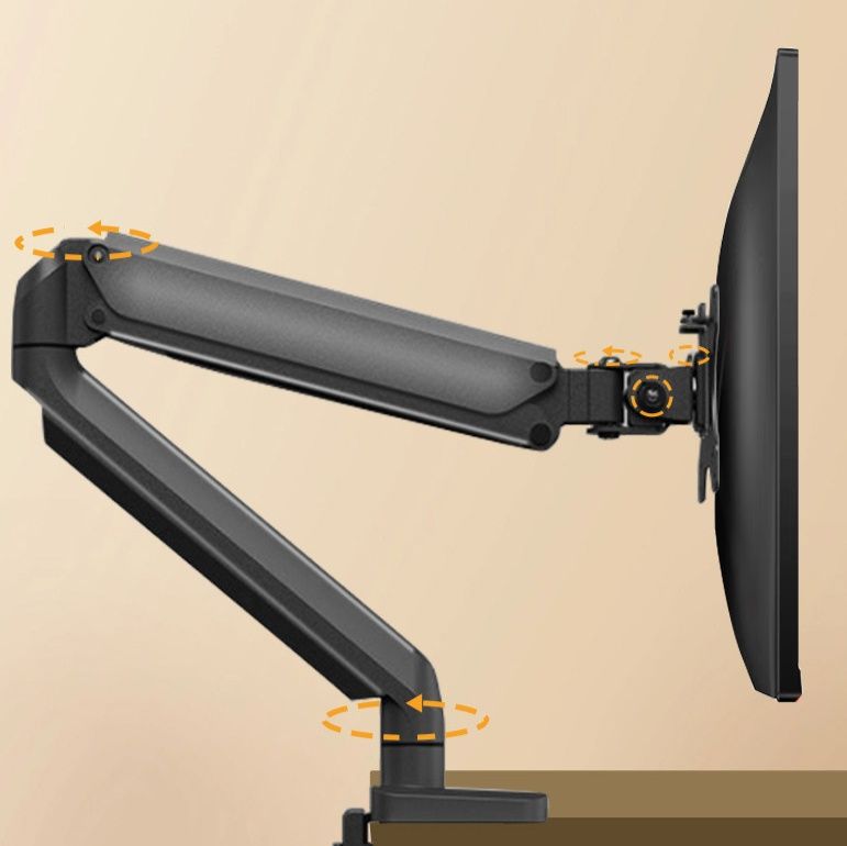 モニターアームデスク 多関節可動式単画面用取付型