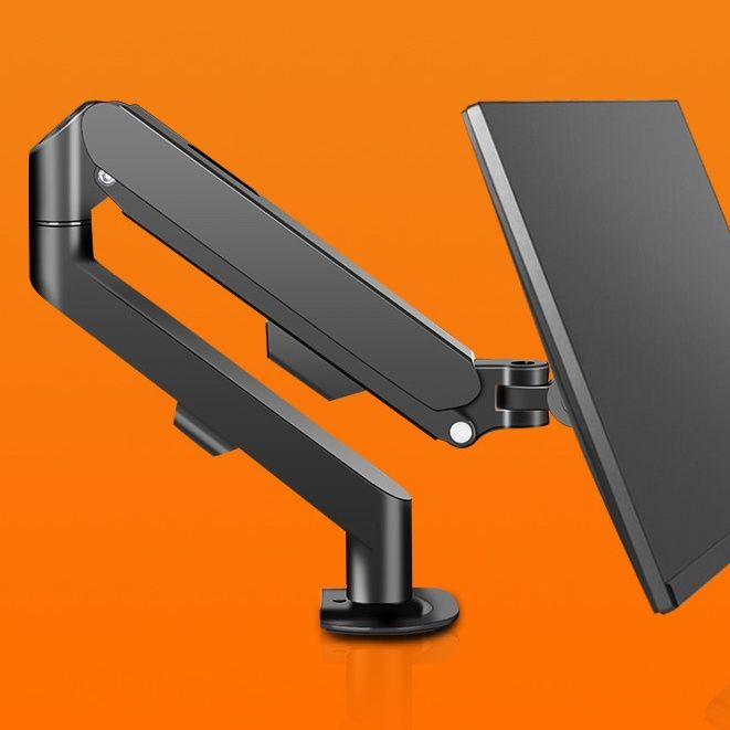 モニターアーム 気圧式昇降機能付き単画面用デスク設置型