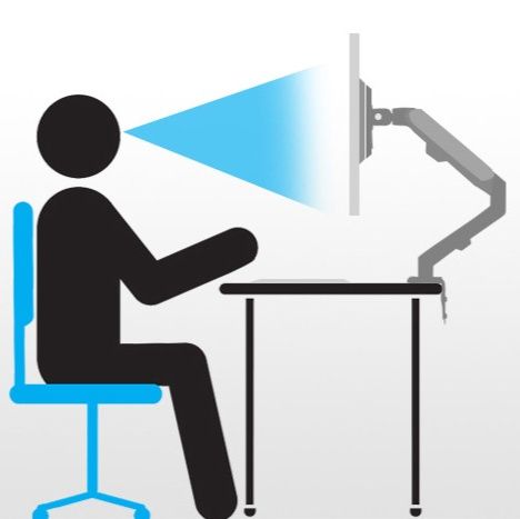 モニターアーム 気圧式昇降機能付き単画面用デスク設置型