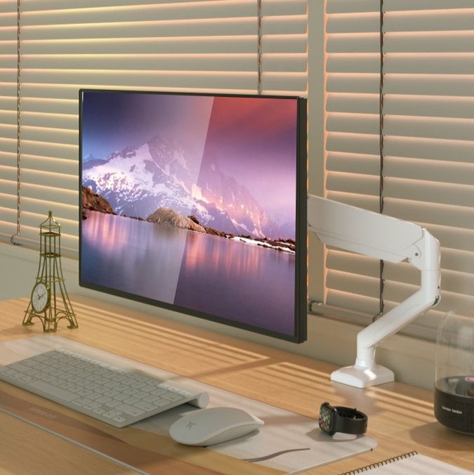 モニターアーム デスク気圧可動式置き型シングルモニター