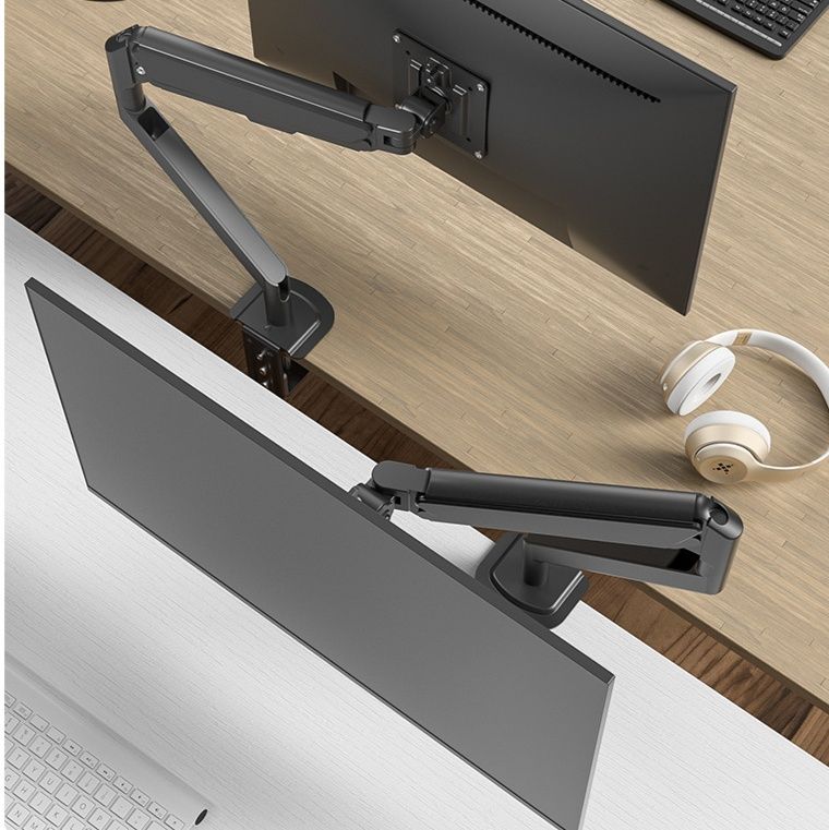 昇降式置き型シングルモニターアームデスク