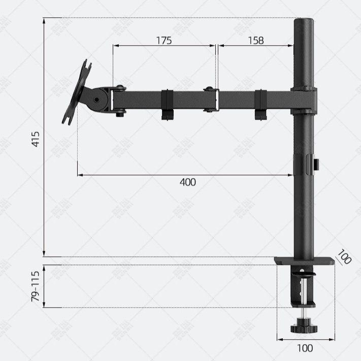 多関節式シングルモニター対応デスク取付型モニターアーム