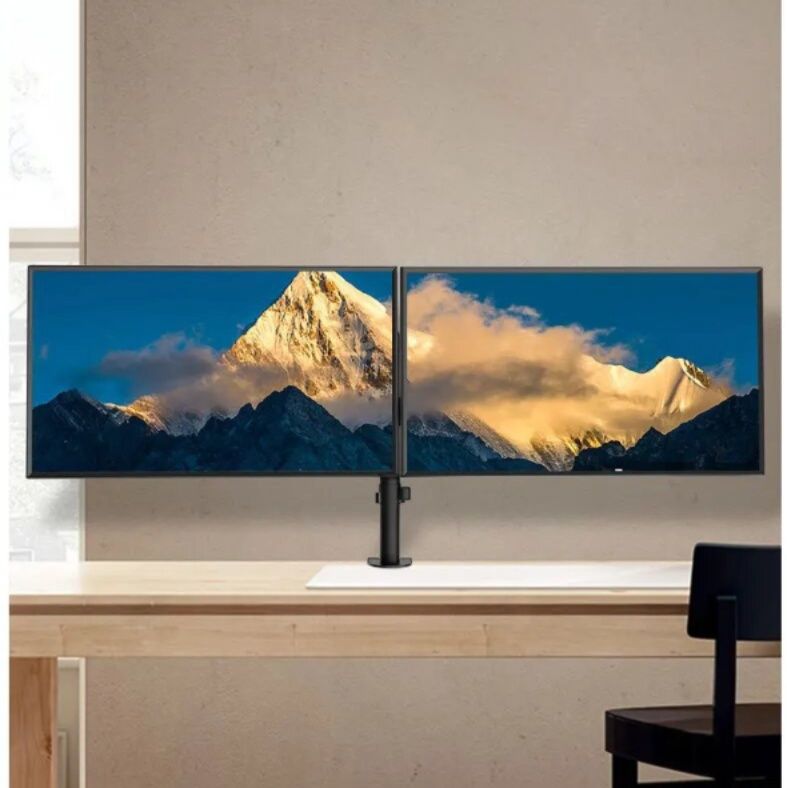  多軸可動式2画面デスク固定型モニターアーム