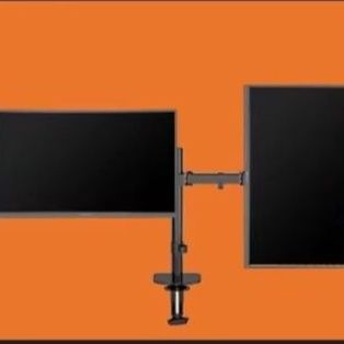  多軸可動式2画面デスク固定型モニターアーム