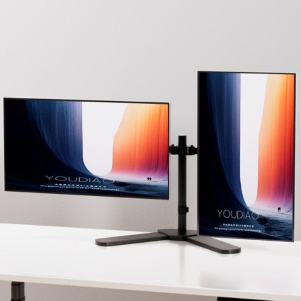 モニターアーム 多機能回転式卓上型　2画面