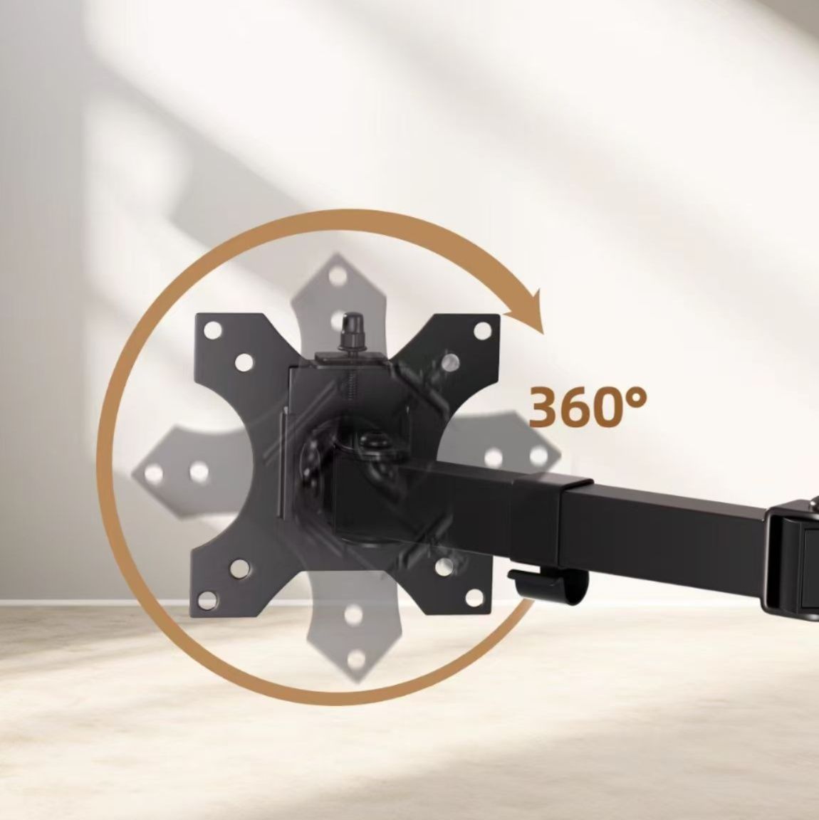 モニターアーム 多機能回転式卓上型　2画面