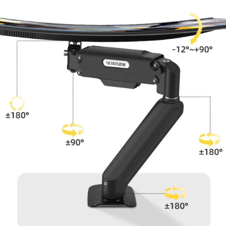 モニターアーム 多関節可動式単一画面対応挟み込み固定型支持台 デスク