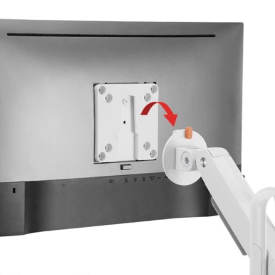 モニターアーム 長い　床置き式縦型画面対応モニターアーム