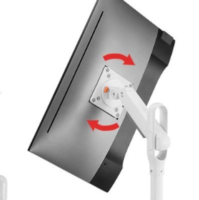 モニターアーム 長い　床置き式縦型画面対応モニターアーム