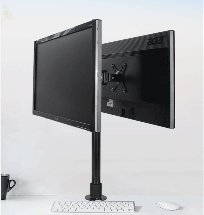 モニターアーム 縦横回転対応デュアルモニタースタンド