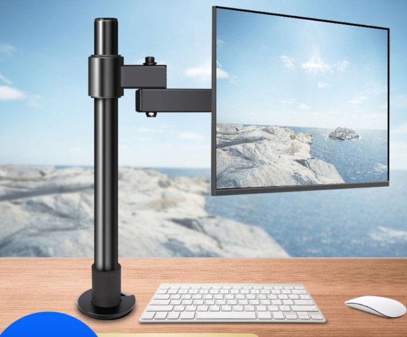 モニターアーム 単軸式昇降回転対応デスク設置型液晶支持台