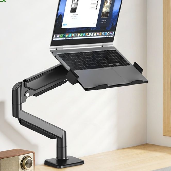 モニターアーム 昇降式回転機能付き携帯端末支持台