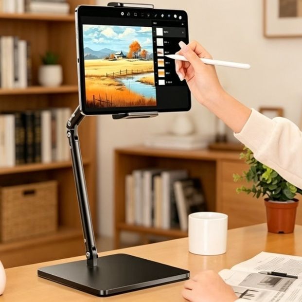 モニターアーム 折りたたみ式スマホ/タブレット用モニターアームスタンド