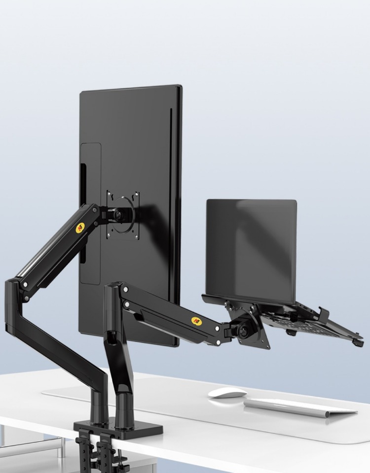 モニターアーム 多機能二軸式デスク作業支援スタンド