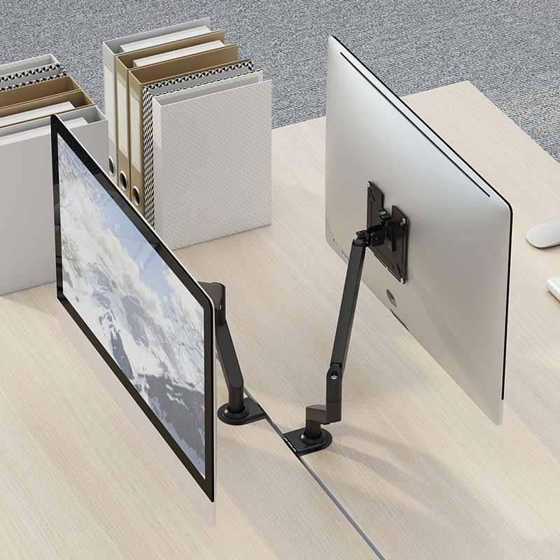 モニターアームデスク 多関節式昇降機能付き