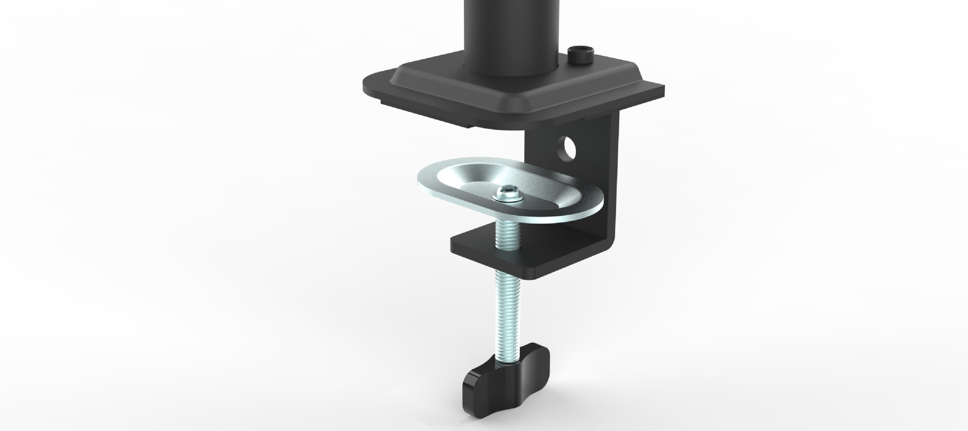 モニターアーム 挟み込み式単柱型画面昇降支持具