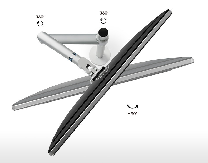 モニターアームデスク 多機能型ノートパソコン用昇降式回転台座