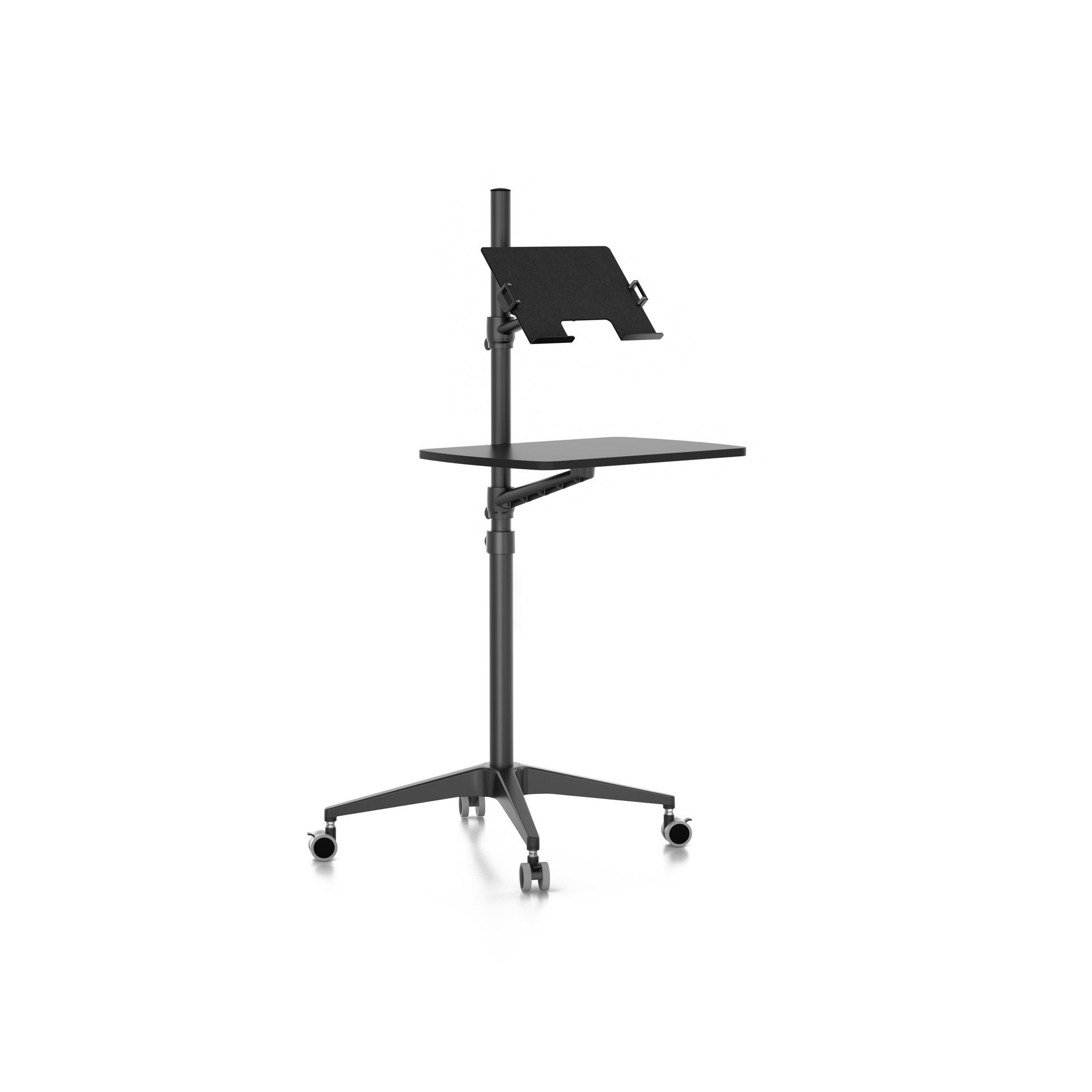 モニターアーム 置き型移動式キャスター付きモニターアーム作業台スタンド