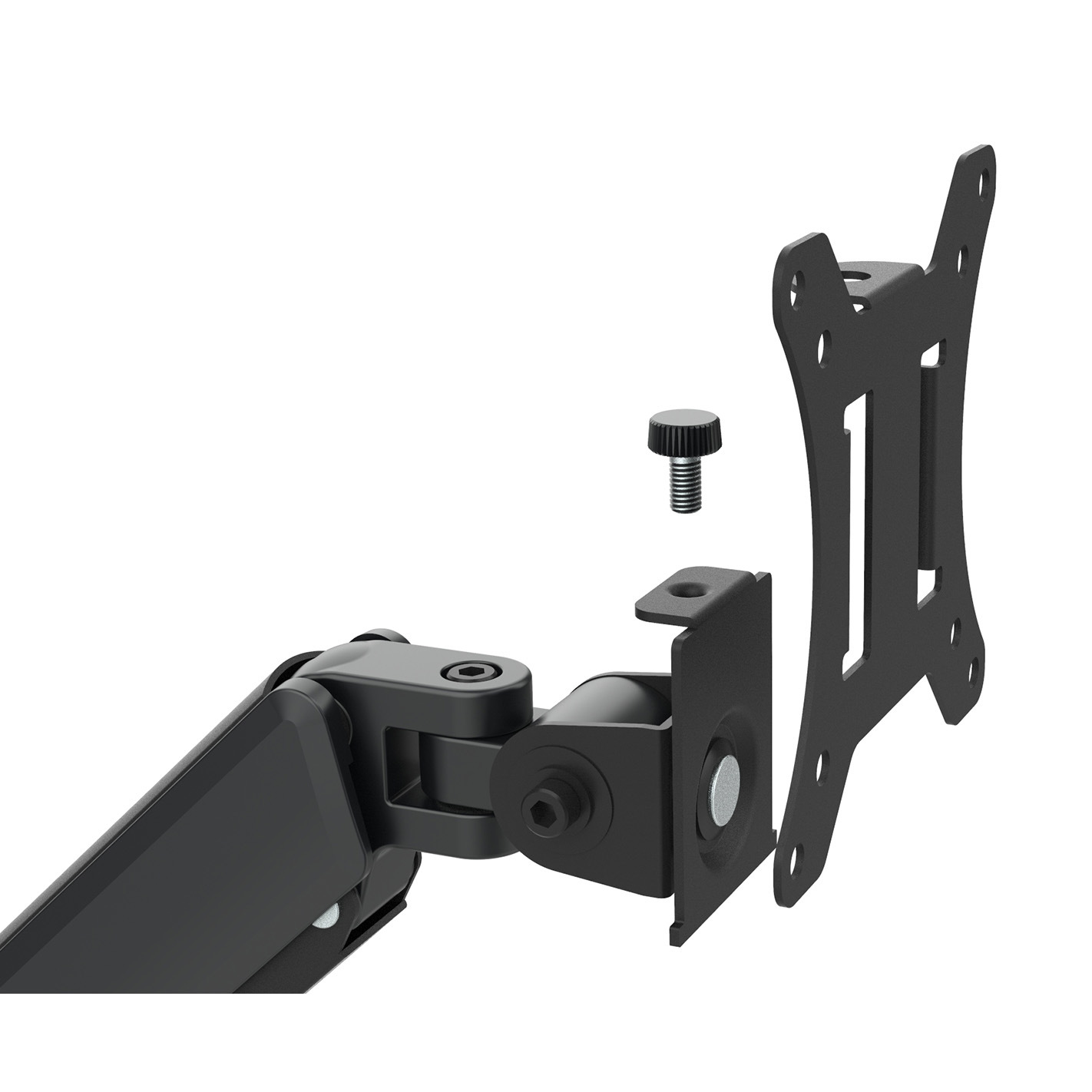 多関節式昇降機能付きデスク取付型シングルモニターアーム