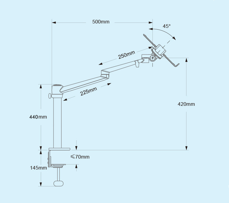 モニターアームデスク 多機能型ノートパソコン用昇降式回転台座