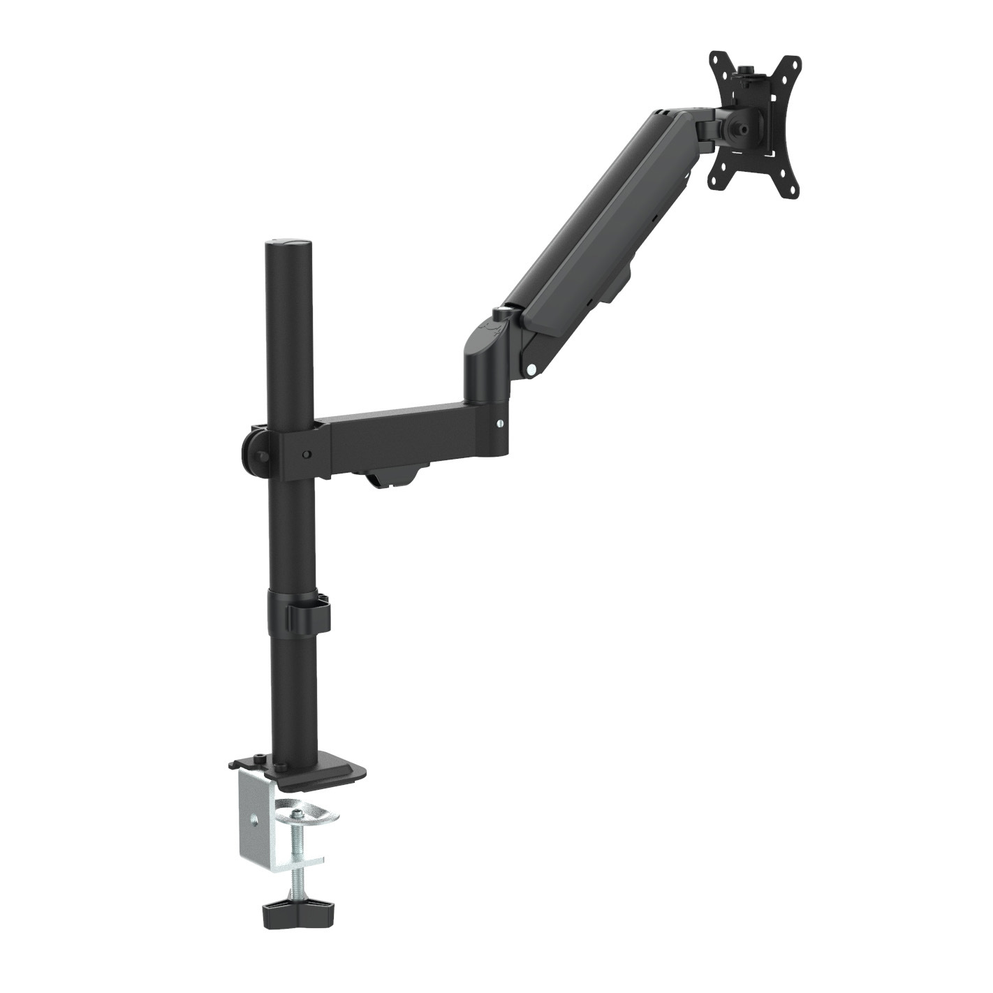 多関節式昇降機能付きデスク取付型シングルモニターアーム