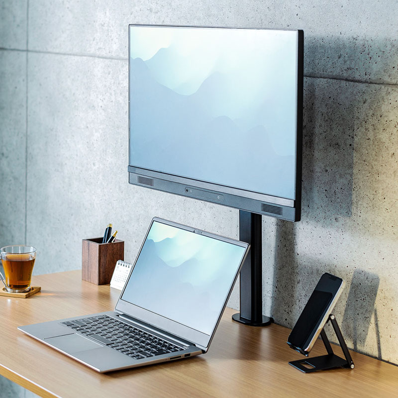 モニターアーム 単軸回転式クランプ固定型モニタースタンド