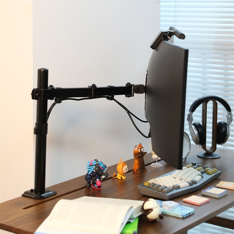 シングル対応多関節式デスク取付型モニターアーム