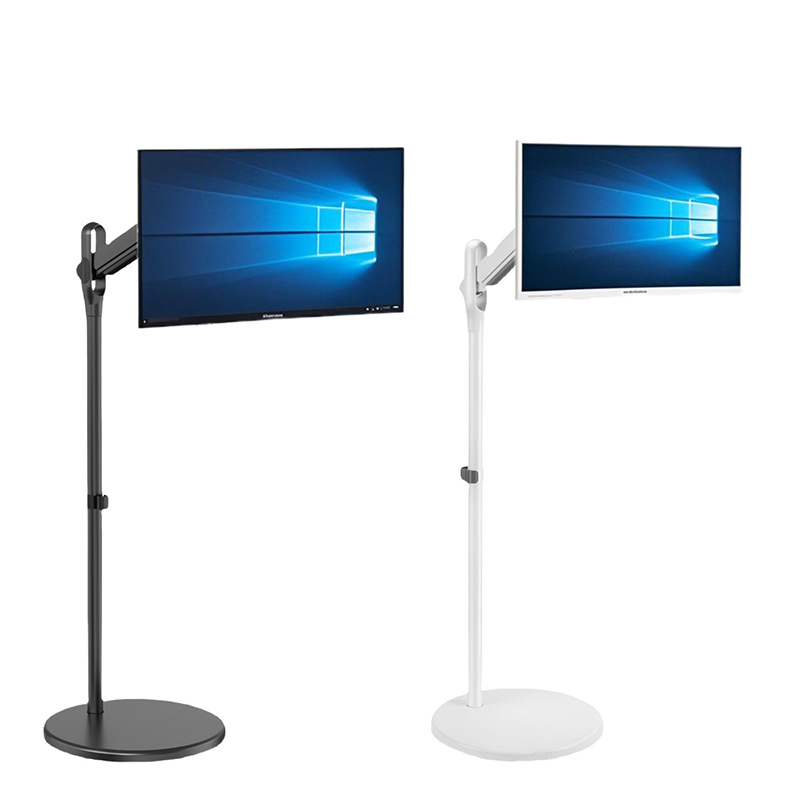 モニターアーム 長い　床置き式縦型画面対応モニターアーム