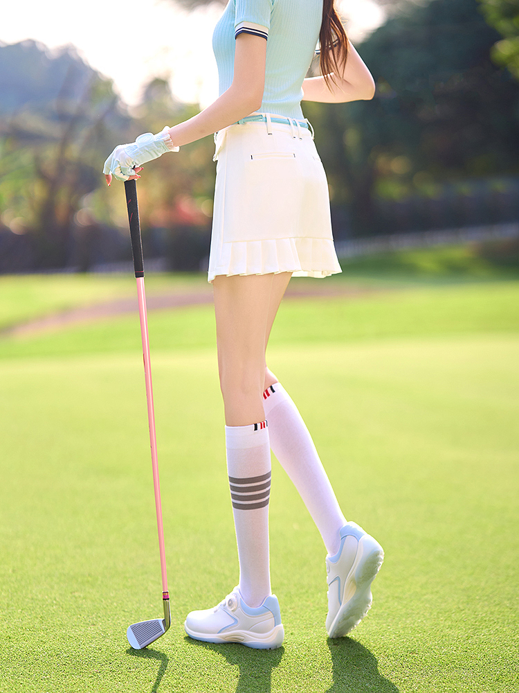 スポーツパンツ プリーツ裾ゴルフ用スポーツスカートパンツ