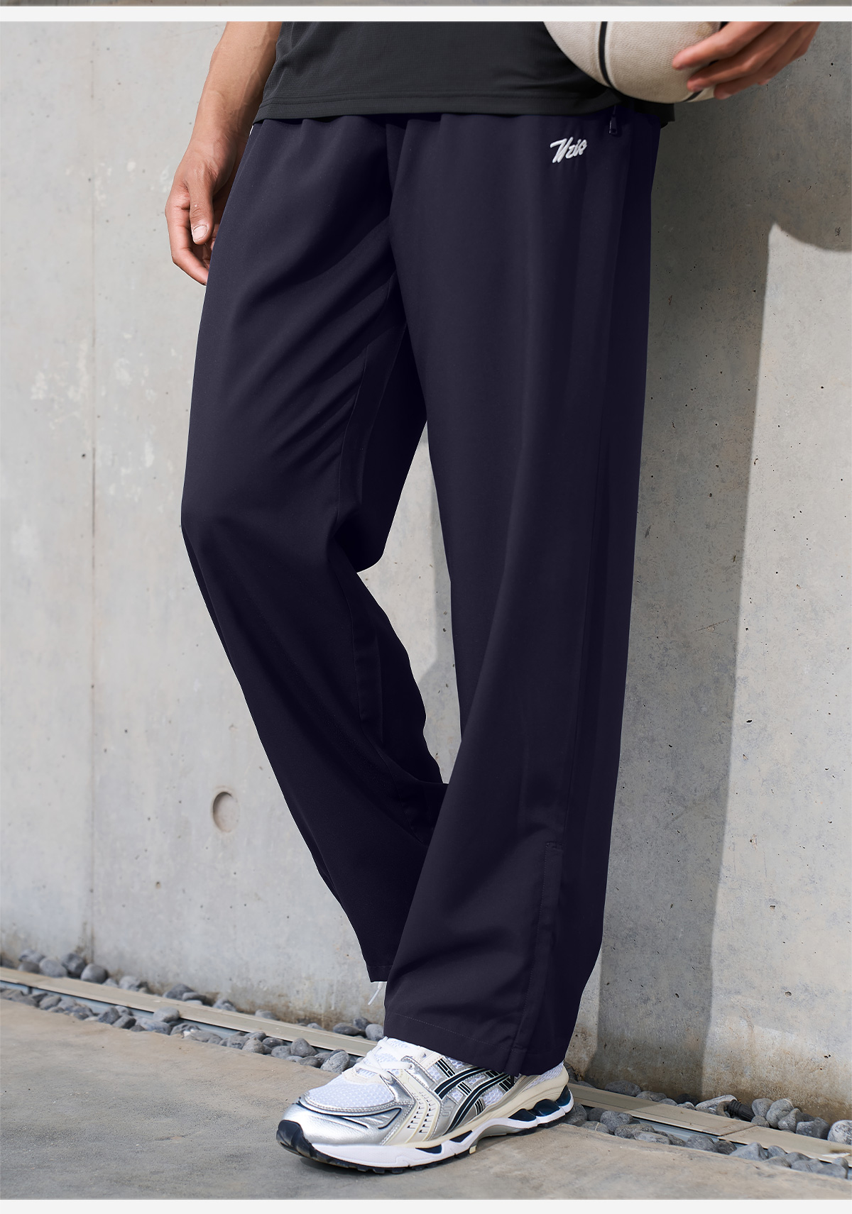 スポーツパンツ 快適動作 ストレートロングパンツ