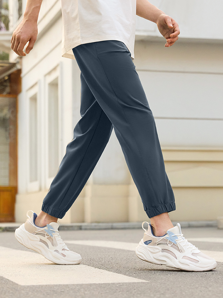 スポーツパンツ 裾絞りアクティブロングパンツ