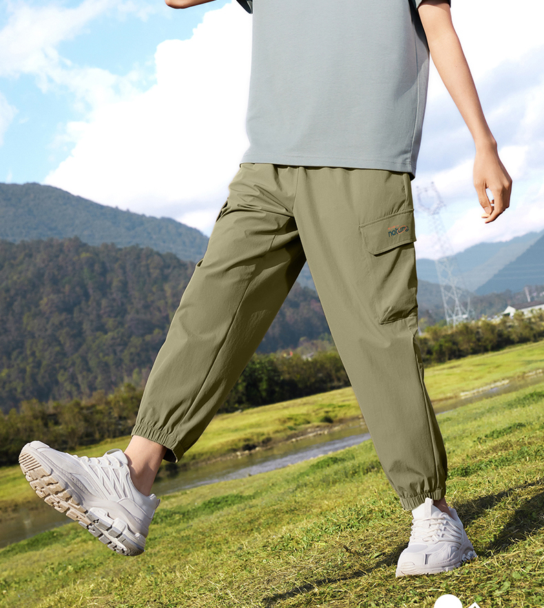 スポーツパンツ アウトドア風ポケット付きロングパンツ