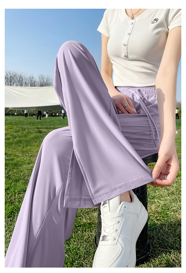 スポーツパンツ ゆったりドレープワイドスポーツパンツ