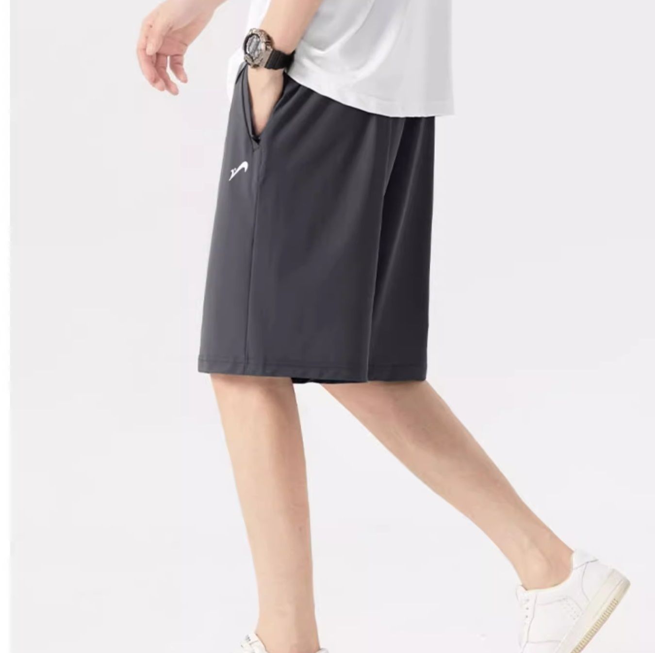 スポーツパンツ 四面弾力速乾ショートパンツ