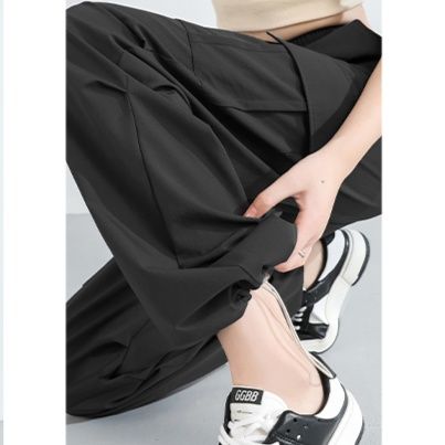 スポーツパンツ 多機能ポケット付き快適ロングパンツ