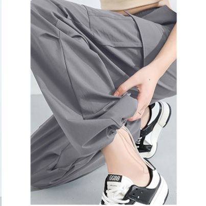 スポーツパンツ 多機能ポケット付き快適ロングパンツ