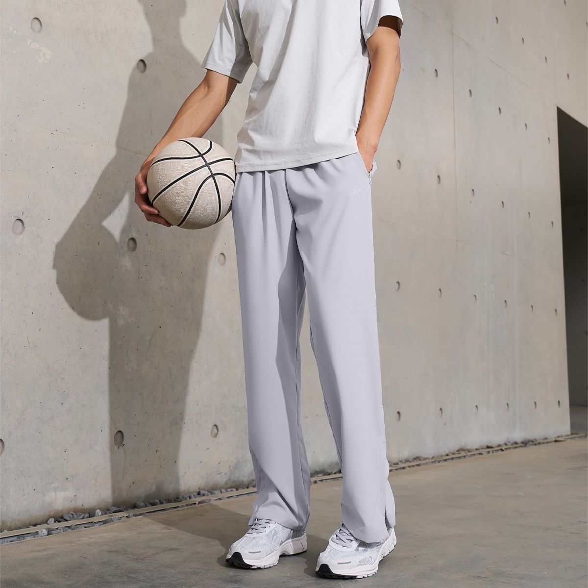 スポーツパンツ 快適動作 ストレートロングパンツ