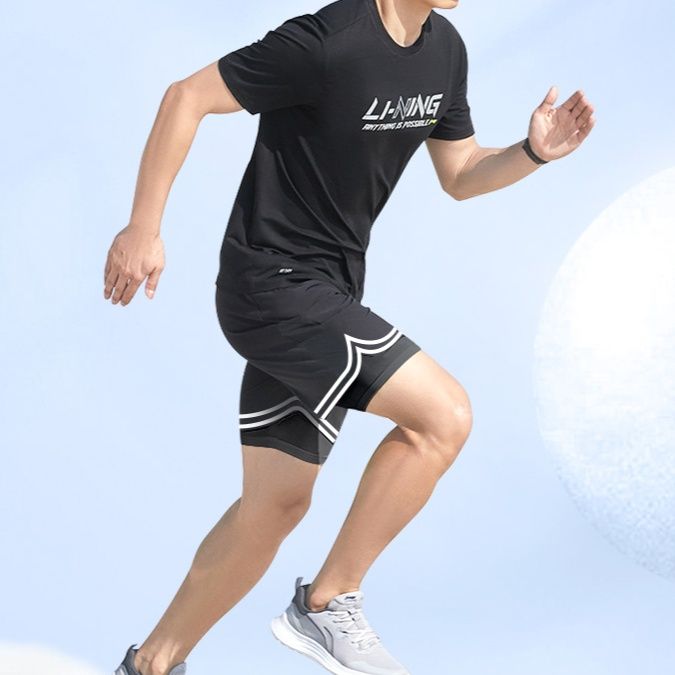スポーツパンツ 二重構造 速乾ショートパンツ